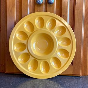 Retro deviled egg platter